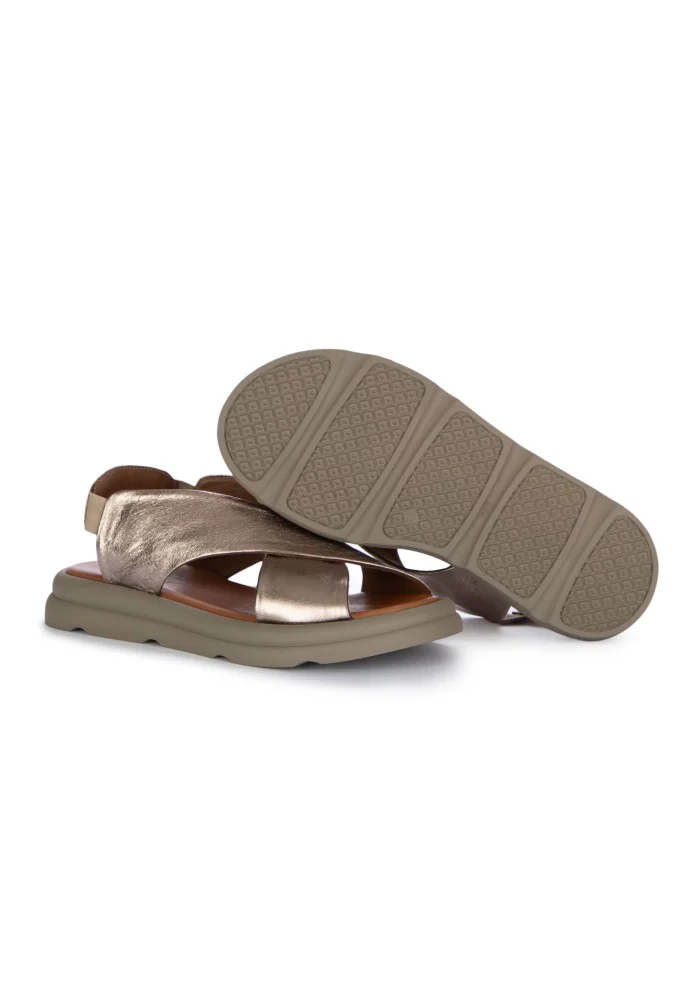 BUENO | SANDALI PELLE MORBIDA METALLIZZATO