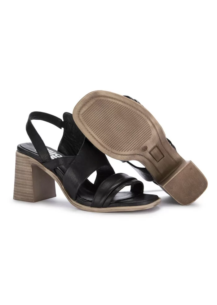 BUENO | SANDALI TACCO PELLE NERO