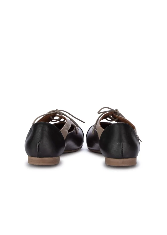 BUENO | SCARPE BASSE A PUNTA NERO ARGENTO TORTORA