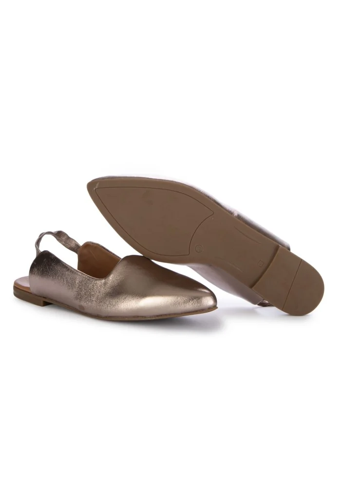 BUENO | SLINGBACK PUNTA AFFUSOLATA BRONZO METALLIZZATO