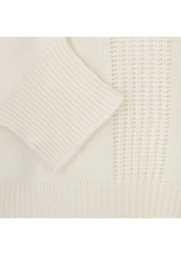 CASHMERE ISLAND | MAGLIONE PITIGLIANO BIANCO POLARE