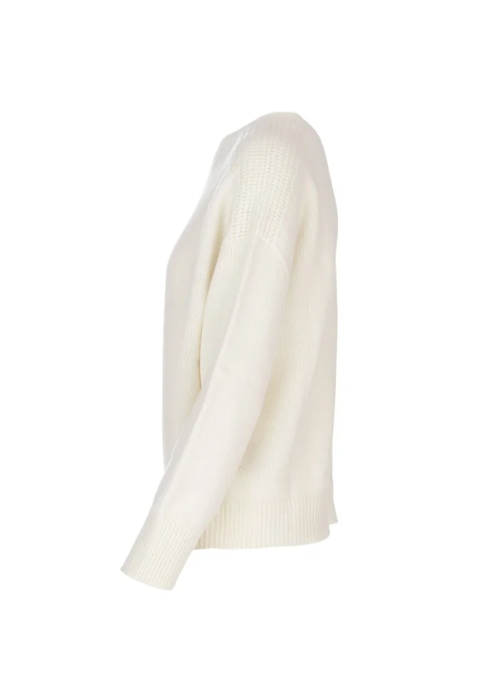 CASHMERE ISLAND | MAGLIONE PITIGLIANO BIANCO POLARE