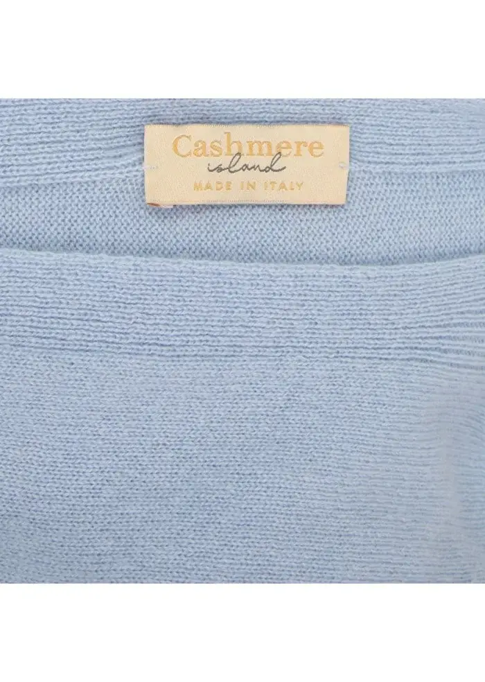CASHMERE ISLAND | PONCHO SORRENTO AZZURRO CIELO