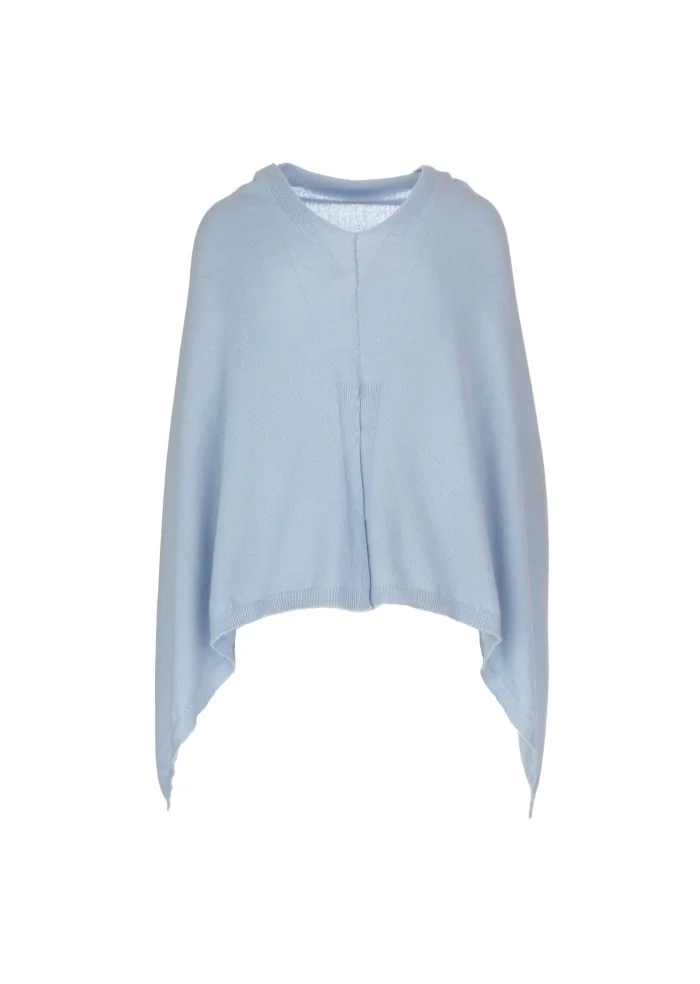 CASHMERE ISLAND | PONCHO SORRENTO AZZURRO CIELO