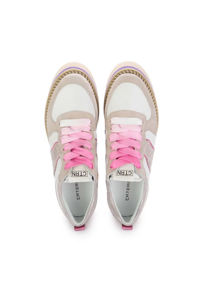 CATERINA C | SNEAKERS CIPRIA PELLE ROSA BIANCO