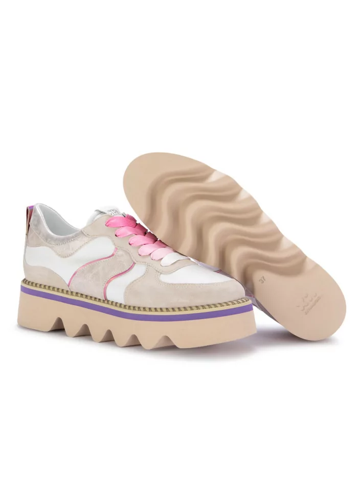 CATERINA C | SNEAKERS CIPRIA PELLE ROSA BIANCO