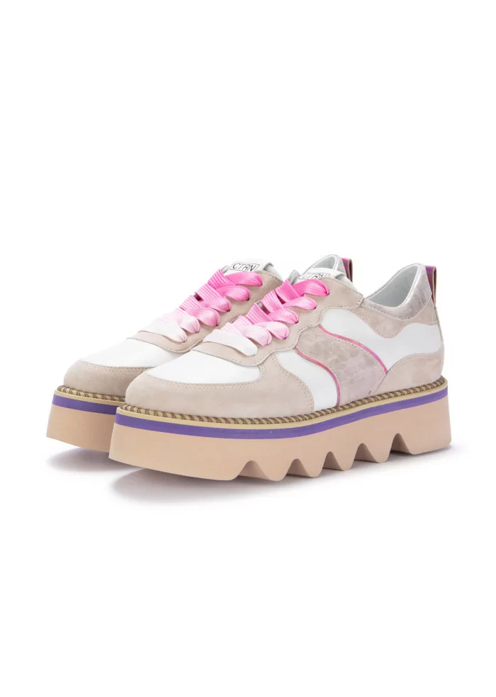 CATERINA C | SNEAKERS CIPRIA PELLE ROSA BIANCO