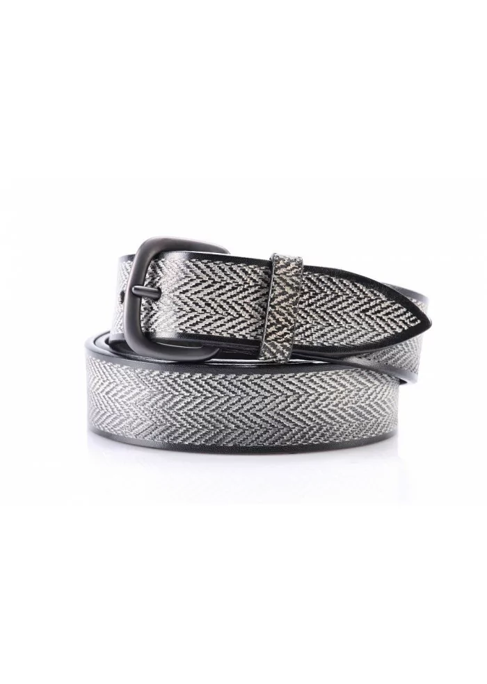 CINTURA UOMO ORCIANI | U0 7548 TWEED COLOR BIANCO