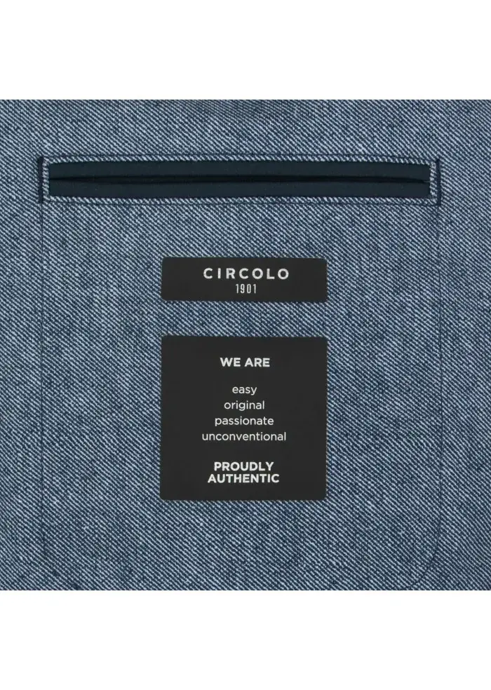 CIRCOLO 1901 | GIACCA JERSEY BLU MELANGE