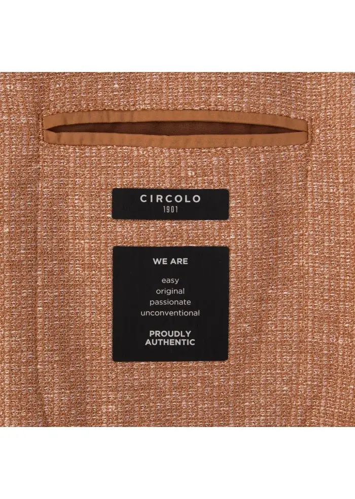 CIRCOLO 1901 | GIACCA LINO COTONE MARRONE CHIARO
