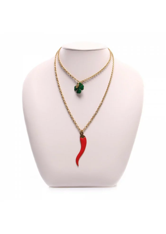 COLLANA DONNA UNIQUE | CO 770 CORNO VERDE ROSSO