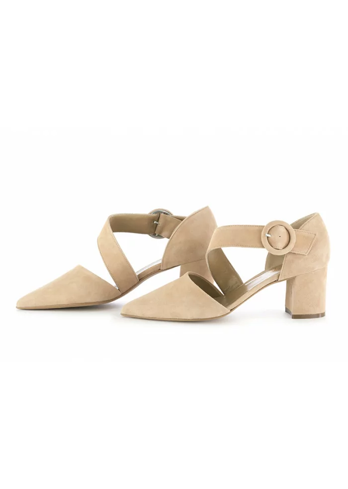 CRISPI | SCARPE TACCO BEIGE SUEDE