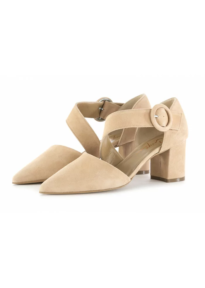 CRISPI | SCARPE TACCO BEIGE SUEDE
