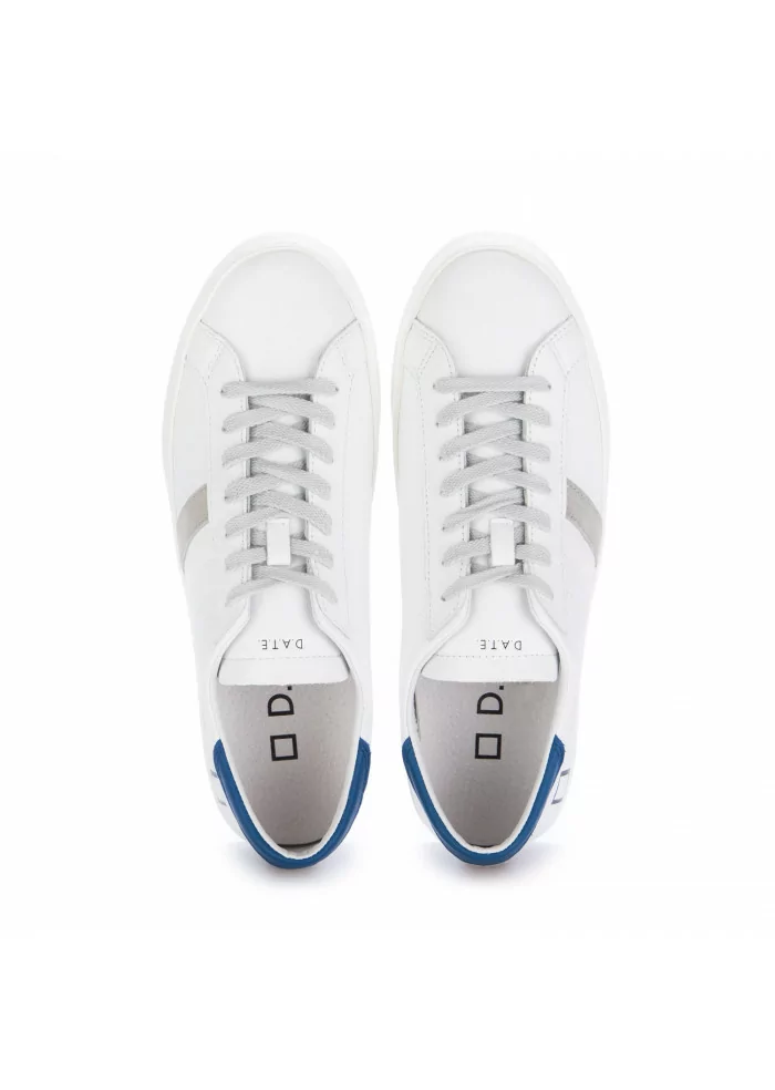 D.A.T.E. | SNEAKERS BASSE IN PELLE HILL CALF BIANCO BLU