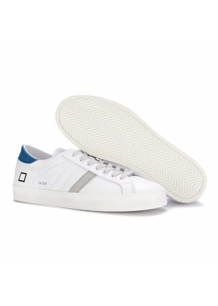 D.A.T.E. | SNEAKERS BASSE IN PELLE HILL CALF BIANCO BLU