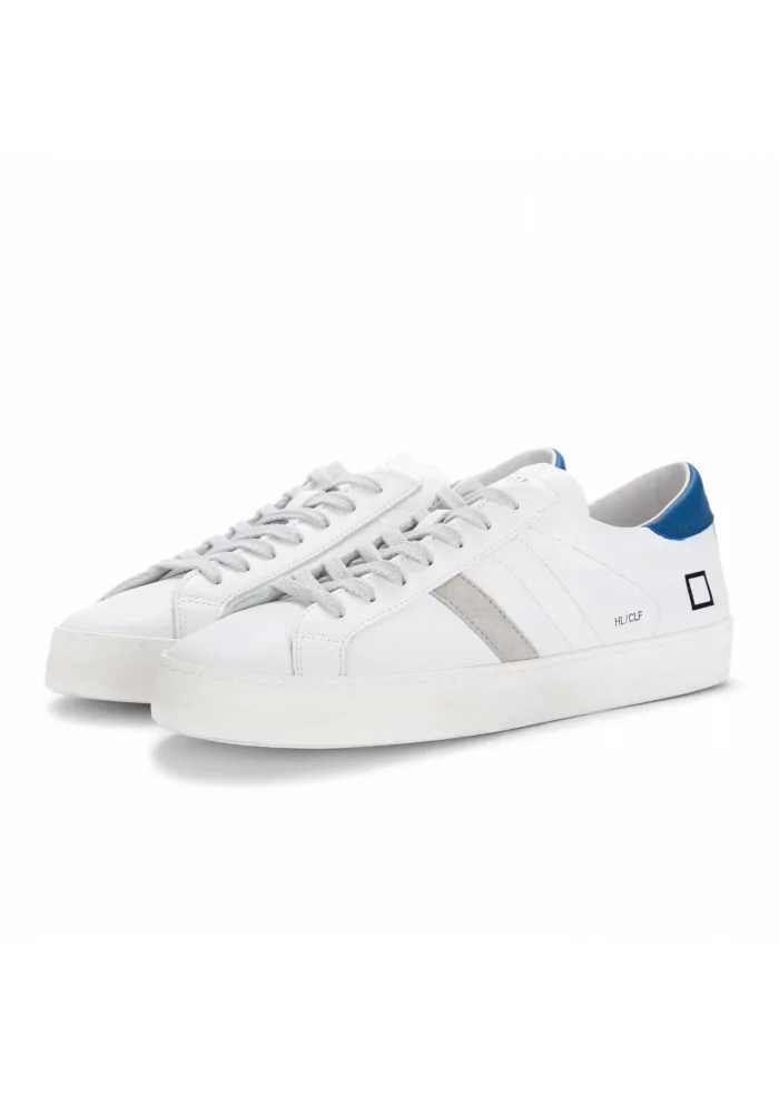 D.A.T.E. | SNEAKERS BASSE IN PELLE HILL CALF BIANCO BLU