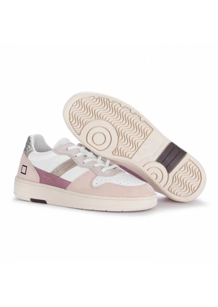 D.A.T.E. | SNEAKERS COURT 2.0 VINTAGE BIANCO ROSA
