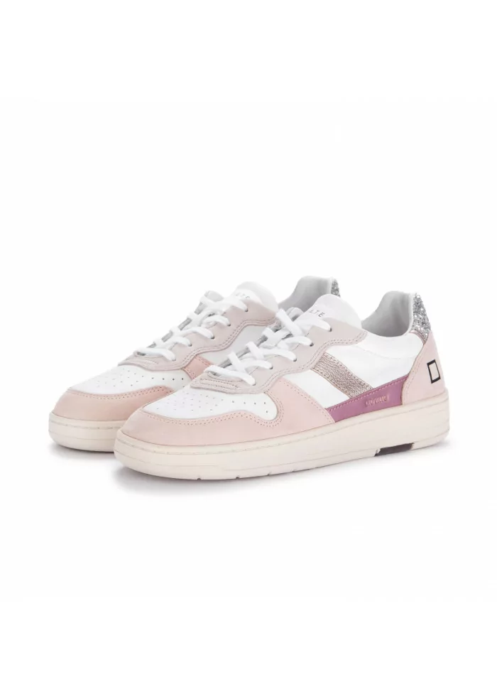 D.A.T.E. | SNEAKERS COURT 2.0 VINTAGE BIANCO ROSA