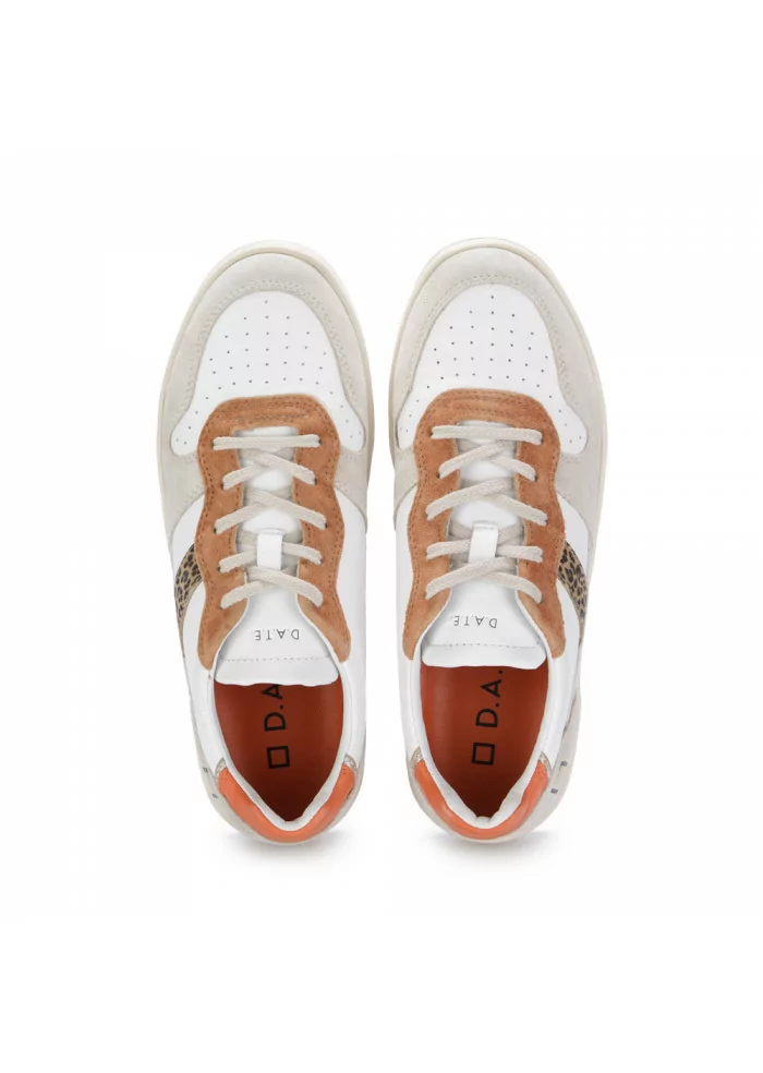 D.A.T.E. | SNEAKERS DONNA COURT 2.0 BIANCO ARANCIONE