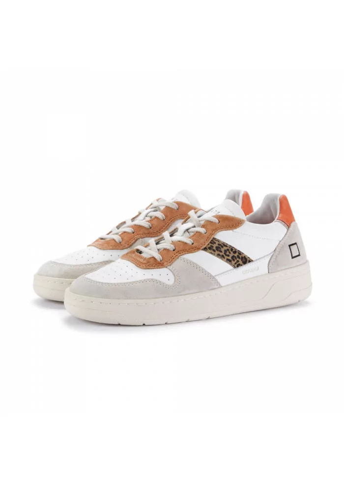 D.A.T.E. | SNEAKERS DONNA COURT 2.0 BIANCO ARANCIONE