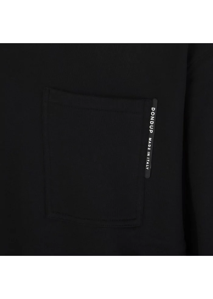 DONDUP | FELPA CON TASCHINO SUL PETTO NERO