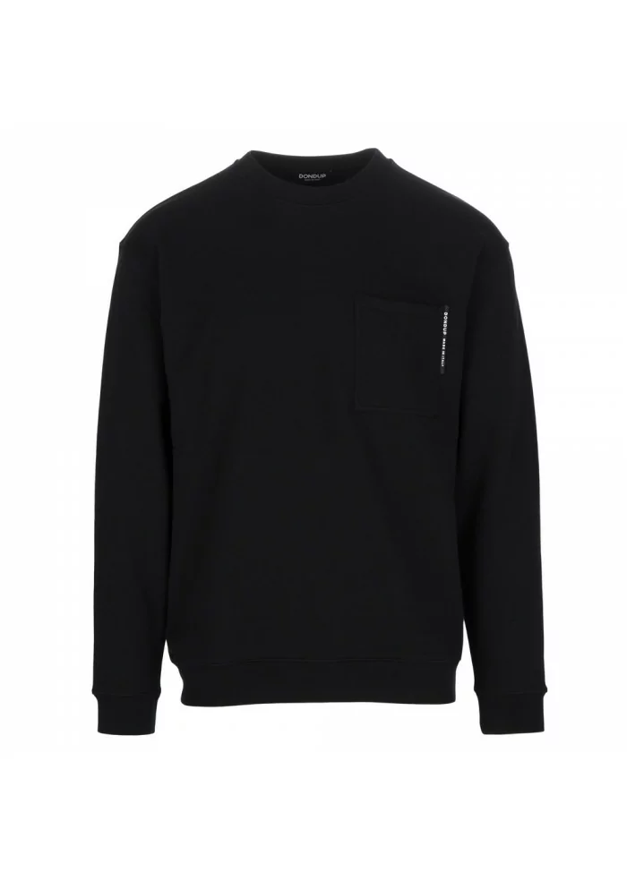 DONDUP | FELPA CON TASCHINO SUL PETTO NERO