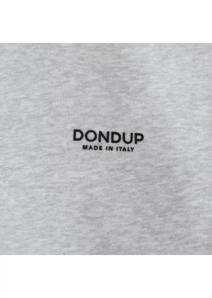 DONDUP | FELPA GIROCOLLO CON POLSINI ELASTICIZZATI GRIGIO