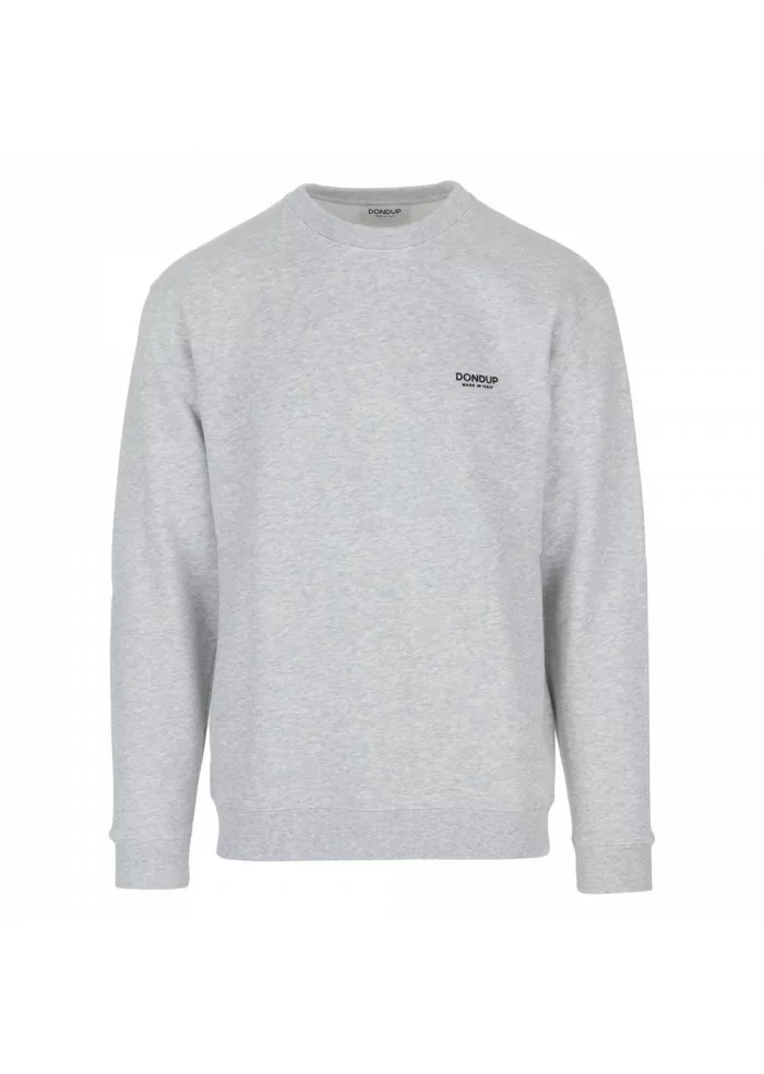 DONDUP | FELPA GIROCOLLO CON POLSINI ELASTICIZZATI GRIGIO