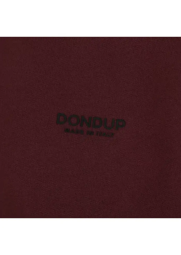 DONDUP | FELPA GIROCOLLO COTONE BORDEAUX