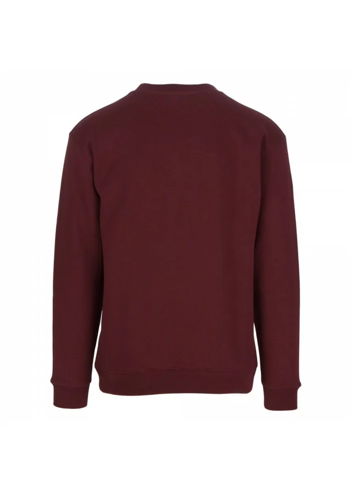 DONDUP | FELPA GIROCOLLO COTONE BORDEAUX