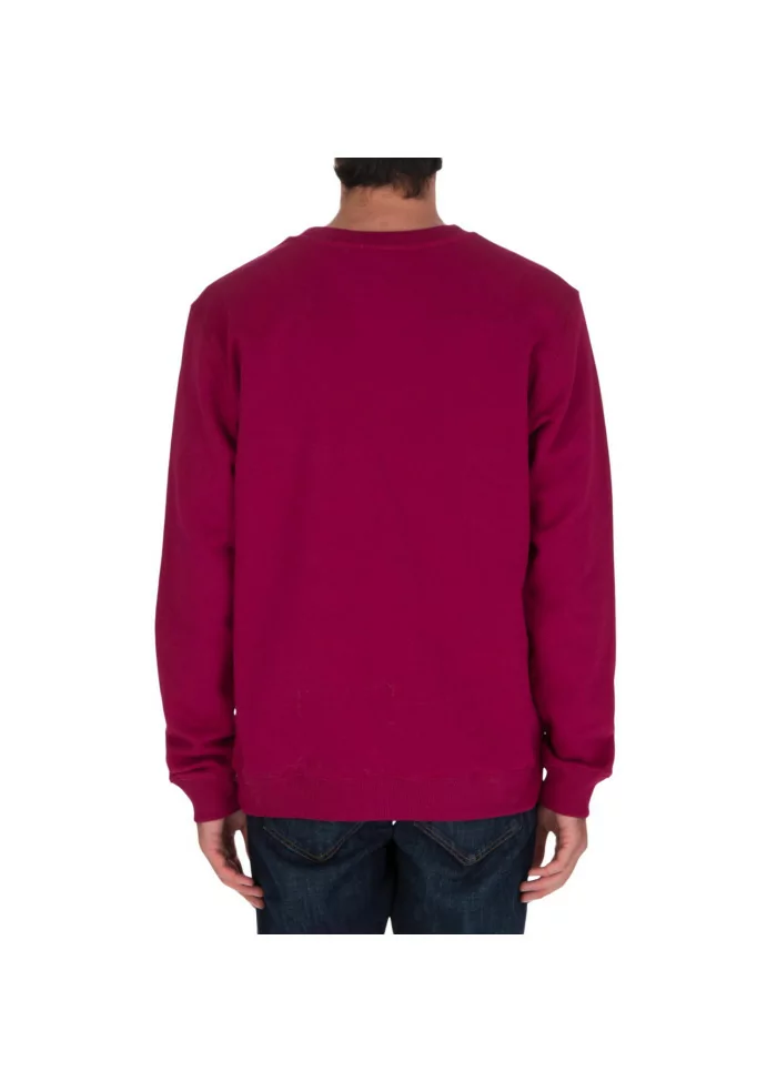 DONDUP | FELPA LOGO GIROCOLLO COTONE MAGENTA