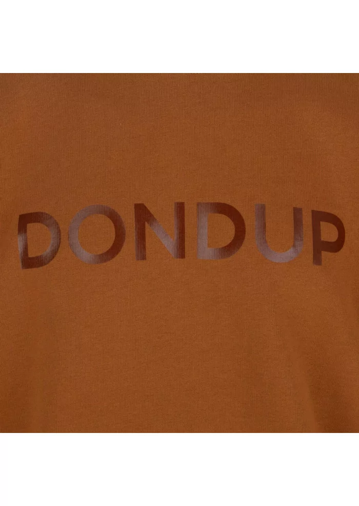 DONDUP | FELPA REGULAR LOGO MARRONE