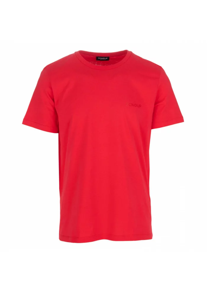 DONDUP | T-SHIRT REGULAR LOGO ROSSO