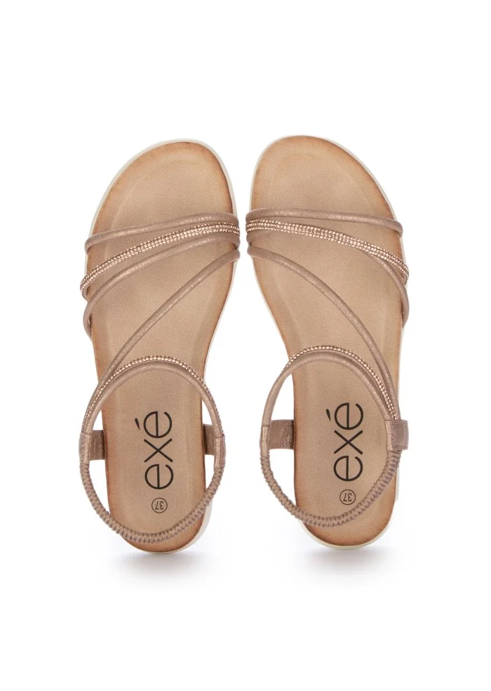 EXE' | SANDALI CINTURINO ELASTICO ROSA ANTICO