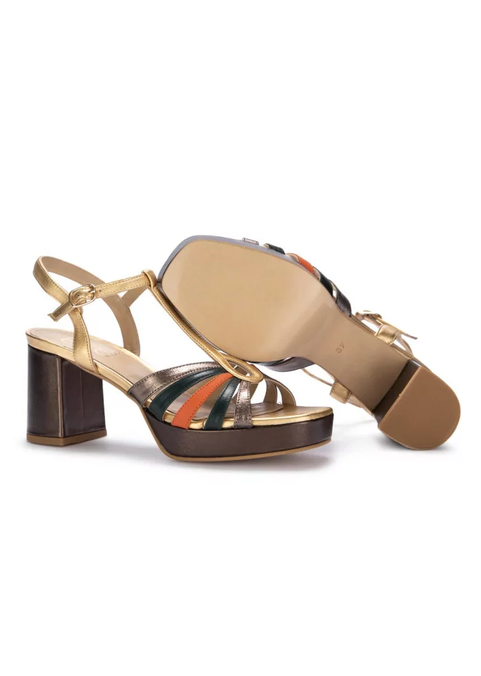 EXÉ | SANDALI CON TACCO CYNTHIA MULTICOLORE ORO