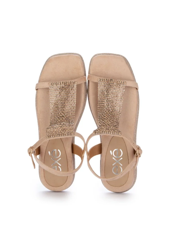 EXE' | SANDALI STRASS SCINTILLANTI BEIGE