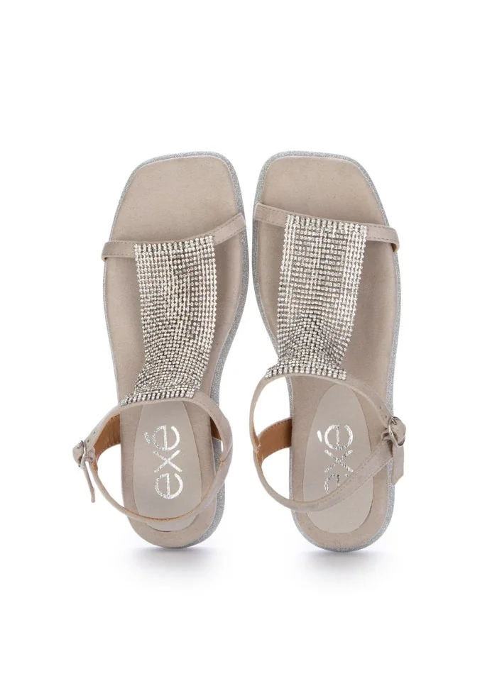 EXE' | SANDALI STRASS SCINTILLANTI GRIGIO