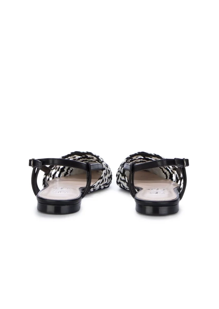 EXE' | SLINGBACK MIAMI INTRECCI BIANCO NERO