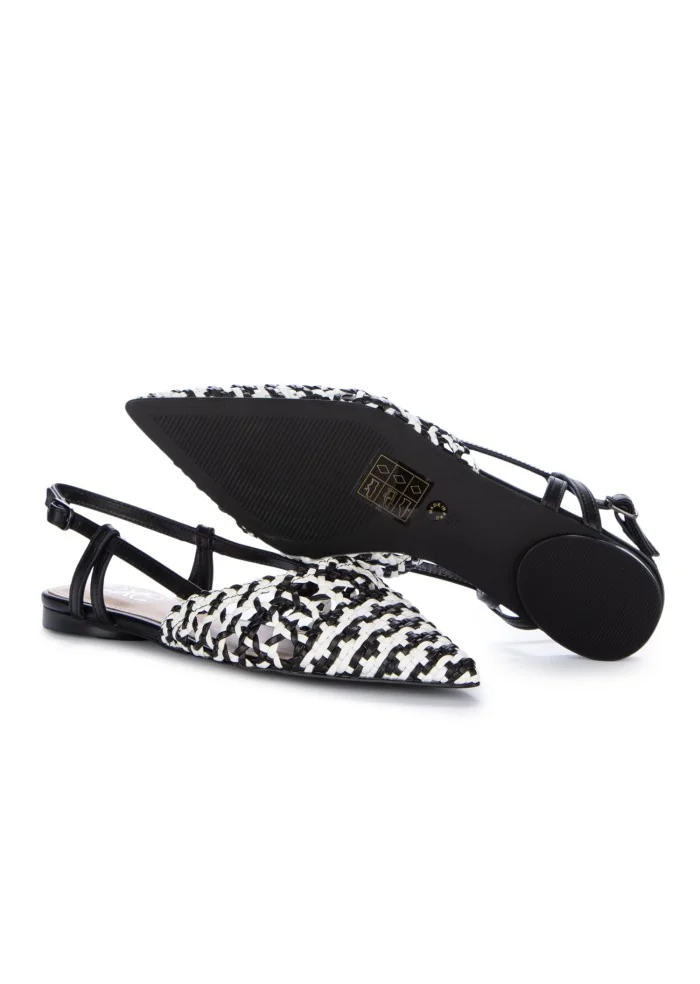 EXE' | SLINGBACK MIAMI INTRECCI BIANCO NERO