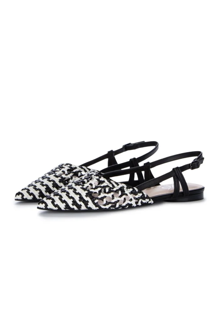 EXE' | SLINGBACK MIAMI INTRECCI BIANCO NERO