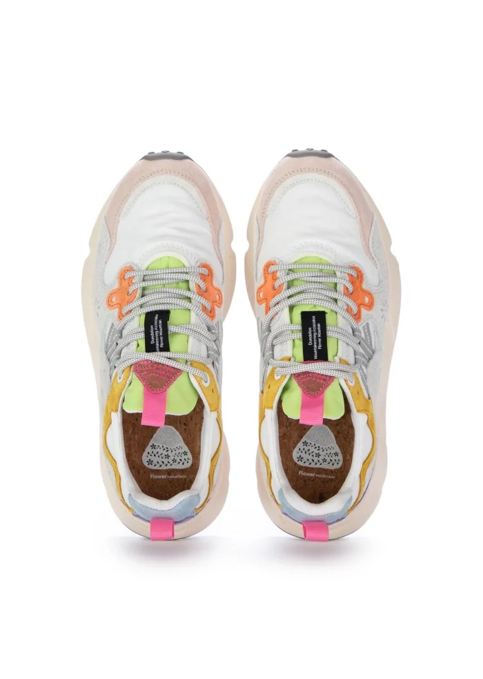 FLOWER MOUNTAIN | SNEAKERS YAMANO 3 BIANCO ROSA GRIGIO