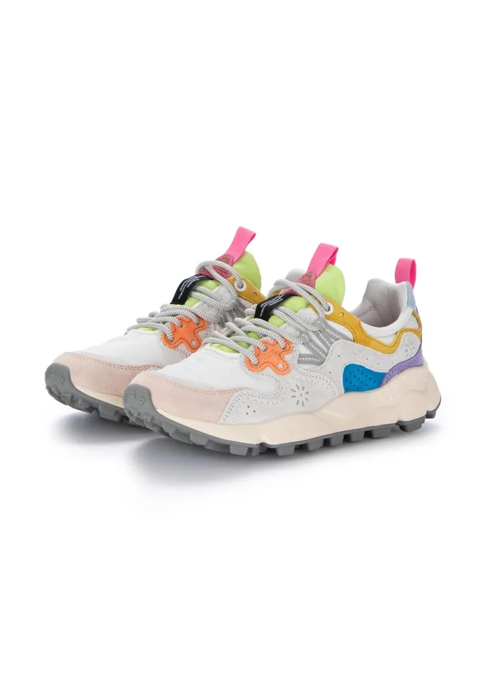 FLOWER MOUNTAIN | SNEAKERS YAMANO 3 BIANCO ROSA GRIGIO