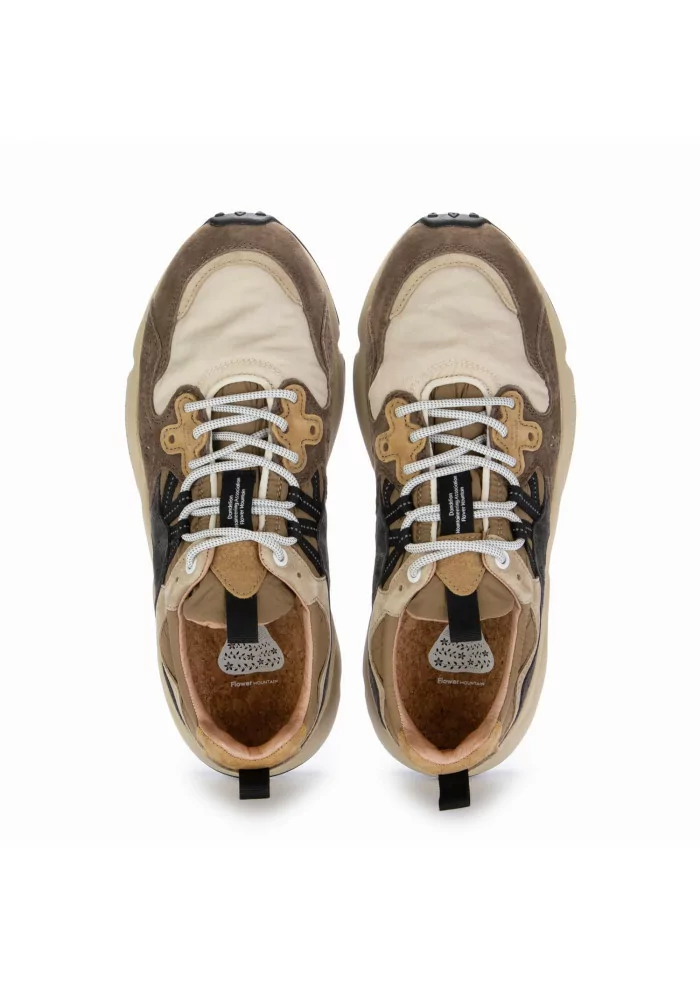 FLOWER MOUNTAIN | SNEAKERS YAMANO 3 CAMOSCIO NYLON MARRONE
