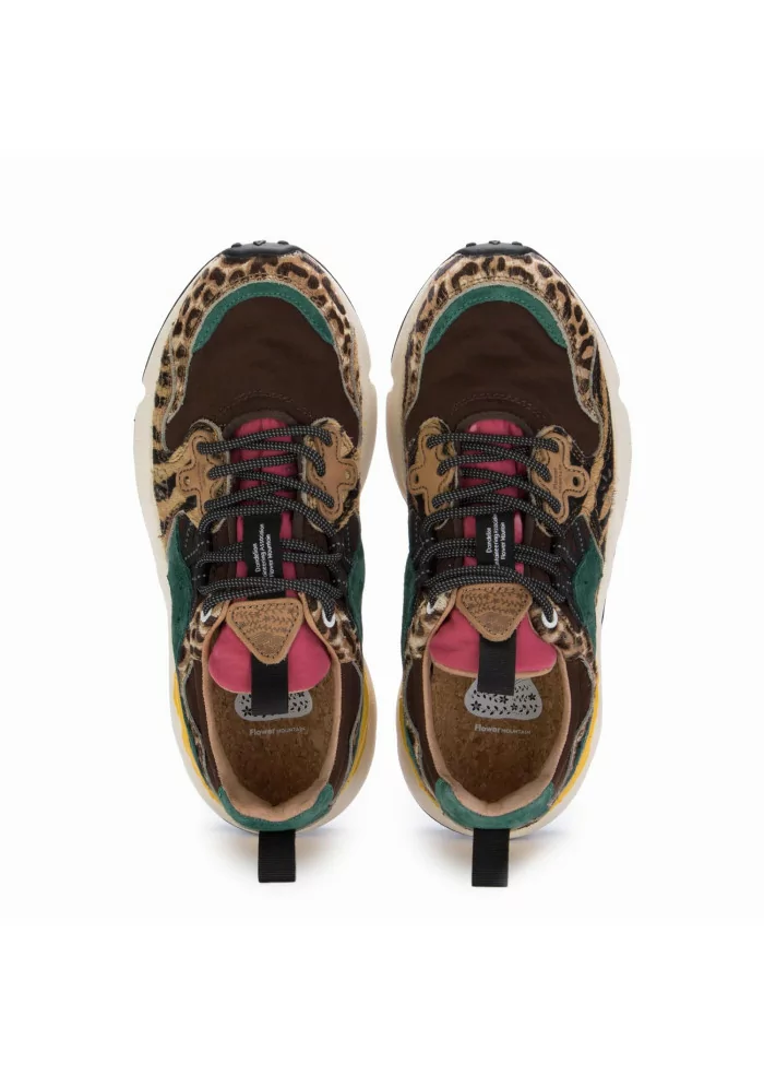 FLOWER MOUNTAIN | SNEAKERS YAMANO 3 PONY HAIR MARRONE MULTICOLORE