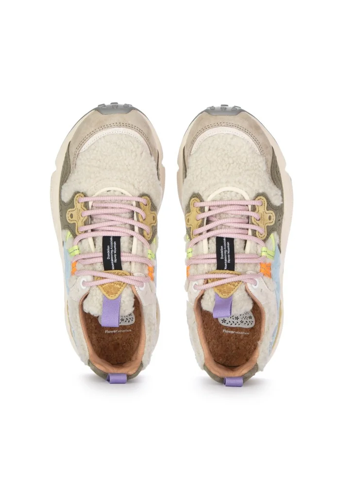 FLOWER MOUNTAIN | SNEAKERS YAMANO 3 SUEDE TEDDY BEIGE VERDE