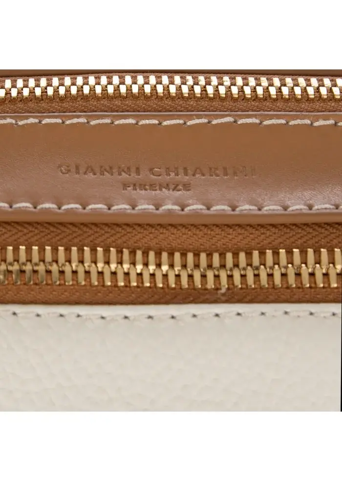 GIANNI CHIARINI | BORSA A TRACOLLA SERAFINA BIANCO MARRONE
