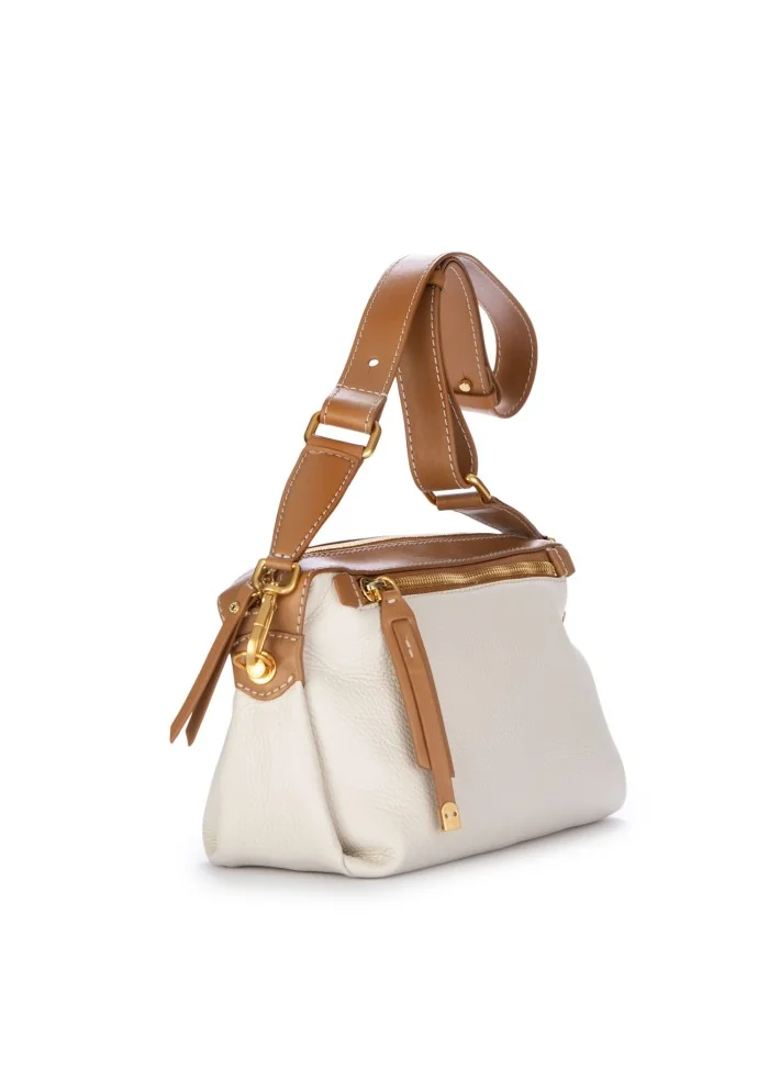 GIANNI CHIARINI | BORSA A TRACOLLA SERAFINA BIANCO MARRONE