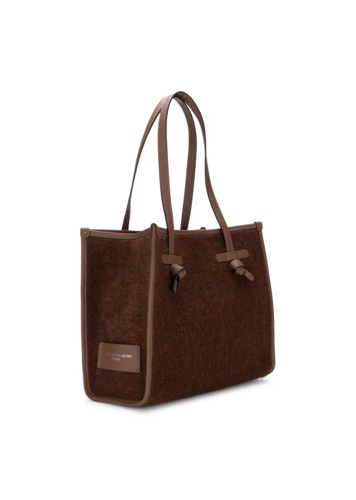 GIANNI CHIARINI | BORSA SHOPPER MARCELLA FURRY MARRONE