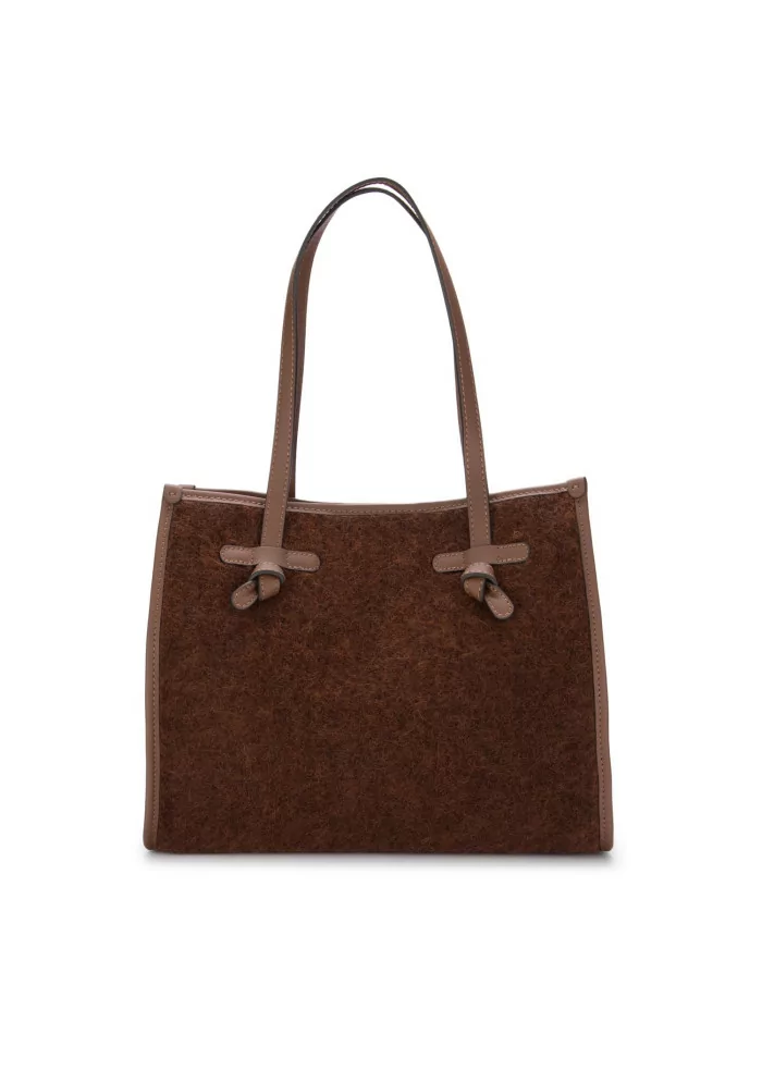 GIANNI CHIARINI | BORSA SHOPPER MARCELLA FURRY MARRONE