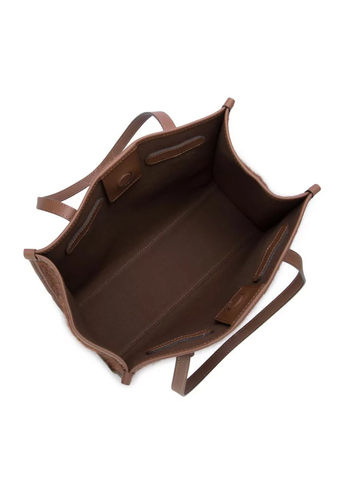 GIANNI CHIARINI | BORSA SHOPPER MARCELLA FURRY MARRONE